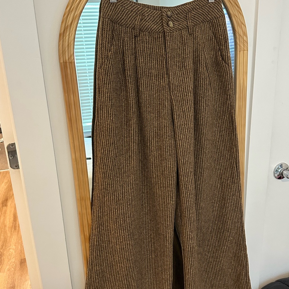 Men's Brown Striped Pants